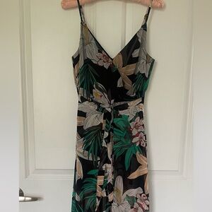 Guess Black and Green Halter Maxi Romper